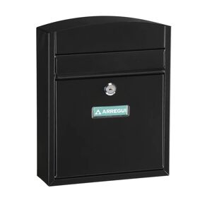 ARREGUI Cassetta postale   Compact formato lettera in acciaio nero lucido L 24 x P 10 x H 28.5 cm