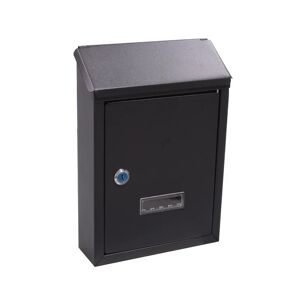 ALUBOX Cassetta postale   Eco formato lettera in acciaio nero opaco L 21.5 x P 6.5 x H 30.5 cm