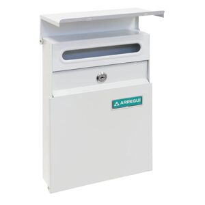 ARREGUI Cassetta postale   Line formato lettera in acciaio bianco opaco L 23 x P 0.65 x H 30.5 cm