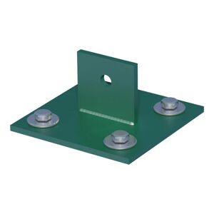 FERRO BULLONI Supporto per palo  per saetta in acciaio da avvitare verde L 100x H 4.3 cm