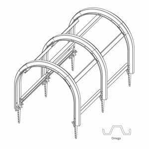 VERDEMAX Struttura per serra Professional 400x200xH220 cm