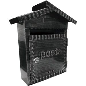 STANDERS Cassetta postale   JN-012-N2 formato a5 in acciaio nero opaco L 28 x P 11.5 x H 32.5 cm