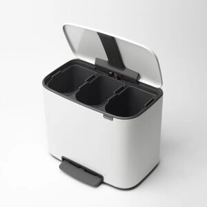 Brabantia Pattumiera per raccolta differenziata Bo Pedal  a pedale bianco 33 L