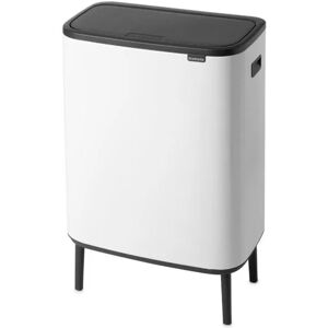 Brabantia Pattumiera per raccolta differenziata Bo Touch  manuale bianco 60 L