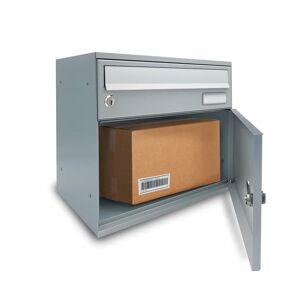 ALUBOX Cassetta postale   EASYBOX 2 posti formato rivista in acciaio grigio chiaro opaco L 40 x P 27 x H 33 cm