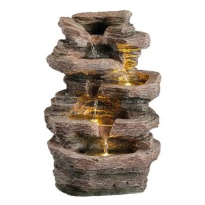 Leroy Merlin Fontana decorativa rocciosa da esterno 39 cm in resina  legno H