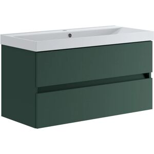 Leroy Merlin Mobile sottolavabo e lavabo Kora laccato opaco verde foresta