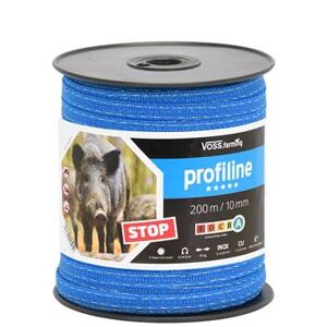 Nastro per Recinzioni Elettriche contro gli animali selvatici VOSS.farming 200m, 10mm, 1x0,25 rame + 3x0,20 inox, blu