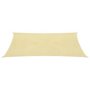 vidaXL Parasole a Vela HDPE Rettangolare 2x4 Beige