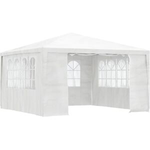 vidaXL Gazebo Professionale con Pareti 4x4 m Bianco 90 g/m²