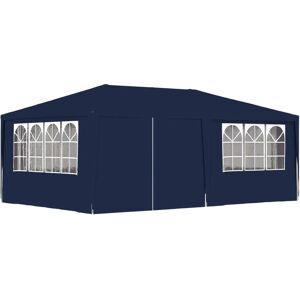 vidaXL Gazebo Professionale con Pareti 4x6 m Blu 90 g/m²