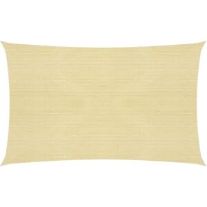 vidaXL Vela Parasole 160 g/m² Beige 2x5 m in HDPE