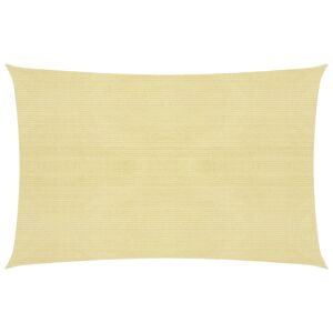 vidaXL Vela Parasole 160 g/m² Beige 2,5x3 m in HDPE