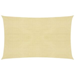 vidaXL Vela Parasole 160 g/m² Beige 3x6 m in HDPE