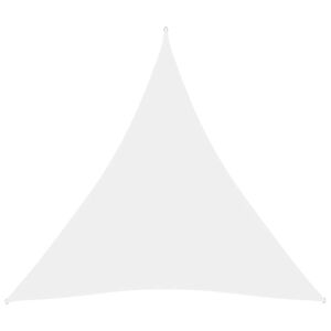 vidaXL Parasole a Vela Oxford Triangolare 5x5x5 m Bianco