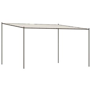 vidaXL Gazebo Bianco 4x4 m 180 g/m² Tessuto e Acciaio