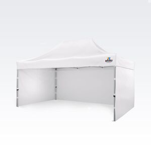 BRIMO Gazebo estensibile a fisarmonica 3x4,5m Gratis: 3pz pareti piene, 8 picchetti e copertura protettiva + Garanzia di 5 anni!