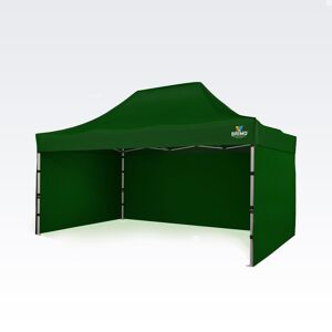 BRIMO Gazebo estendibile a fisarmonica 3x4,5m Gratis: 3pz pareti piene, 8 picchetti e copertura protettiva + Garanzia di 5 anni!