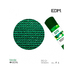 Edm Product Rete Ombreggiante Frangivista 1x50 Metri Verde 90gr/mq