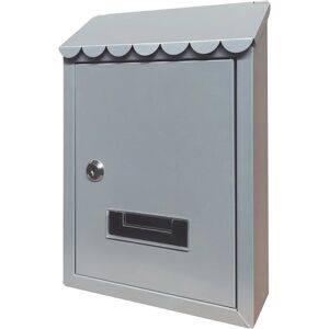 Alubox CASSETTA POSTALE PER ESTERNO  RIO ACCIAIO ARGENTO 21,5x30,5x6,5 cm (LxHxP)