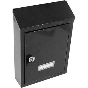 Alubox CASSETTA POSTALE PER ESTERNO  PRIMA ACCIAIO ZINCATO NERO 21,5x30,5x6,5 cm (LxHxP)