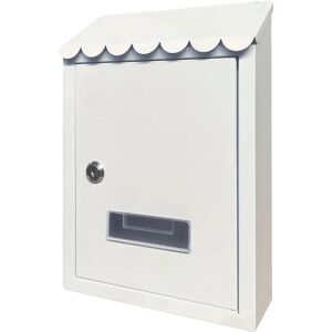 Alubox CASSETTA POSTALE PER ESTERNO  RIO ACCIAIO BIANCO 21,5x30,5x6,5 cm (LxHxP)