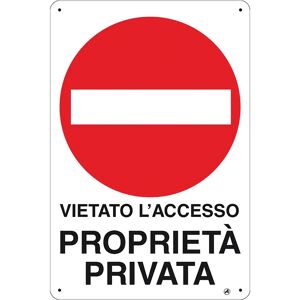 Nuova Algis CARTELLO VIETATO L'ACCESSO PROPRIETA' PRIVATA IN PVC 20x30 cm