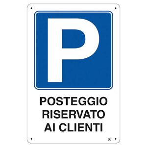 Nuova Algis CARTELLO PARCHEGGIO CLIENTI IN PVC 20x30 cm