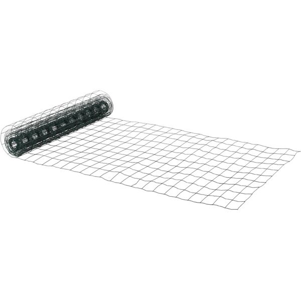 pawhut rotolo di rete per recinzione da 10m in acciaio, recinto di sicurezza per animali da esterno con rivestimento in pvc, 7.5x10cm