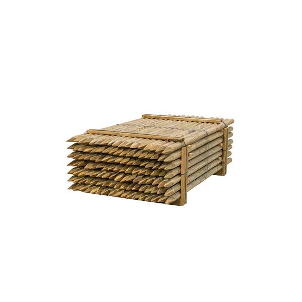 119 pz. pali tondi in legno voss.farming per recinzioni, staccionate, impregnati sotto pressione in classe 4, 200 cm x 60 mm