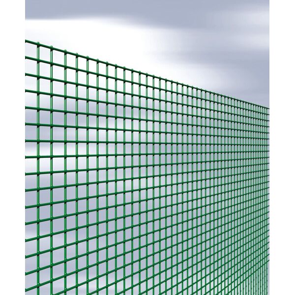 nbrand quadraplast rete per recinzione elettrosaldata e plastificata maglia quadrata 6x6 mm altezza 60 cm rotolo da 25 metri