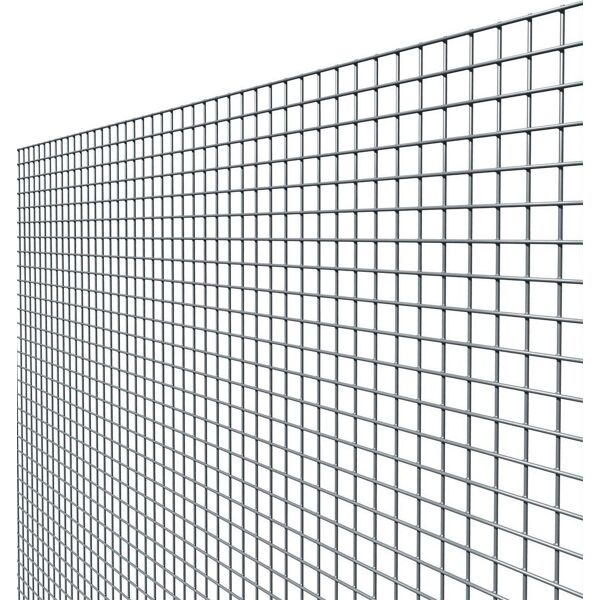 nbrand quadrazinc rete per recinzione elettrosaldata zincata maglia 12x12 mm altezza 80 cm rotolo da 25 metri