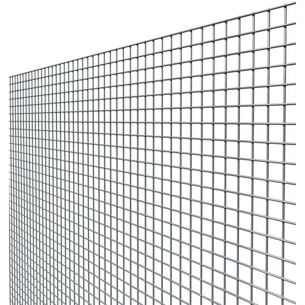 nbrand qdrzc rete per recinzione elettrosaldata zincata maglia 6x6 mm altezza 50 cm rotolo da 25 metri quadrazinc