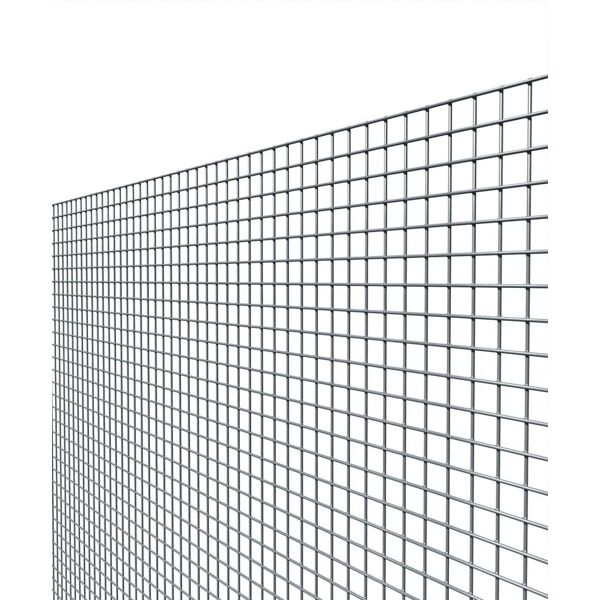 nbrand quadrazinc rete per recinzione elettrosaldata zincata maglia 10.6x10.6 mm altezza 100 cm rotolo da 25 metri