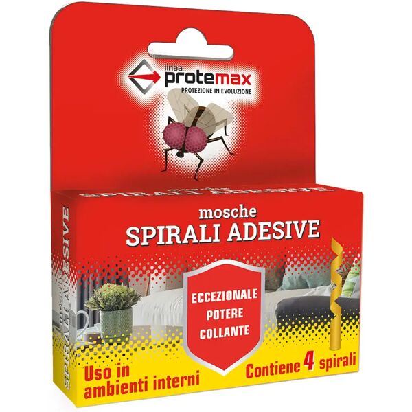 tecnomat spirali adesive protemax per mosche pronte all'uso 4 pezzi