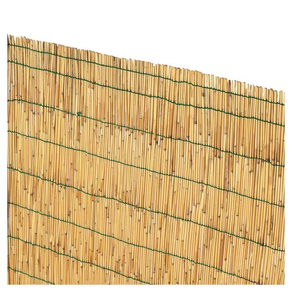 tecnomat arella in cannette di bambu' grezzo 1x5m Ø circa 4-5 mm con filo nylon prodotto naturale