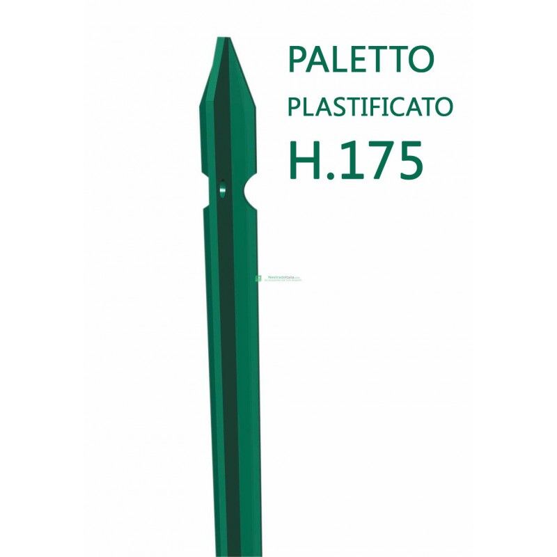 NextradeItalia 10pz Paletto A T Altezza 175 Cm Sezione Mm 30x30x3 Plastificato Palo Verde Da Giardino Recinzione In Ferro