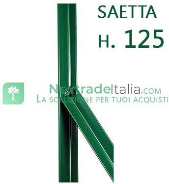 NextradeItalia 10pz Saetta Di Sostegno A L H 125 Cm 25x25x3 Mm Plastificata Per Paletti In Ferro A T Da H 150 Recinzioni Da Giardino