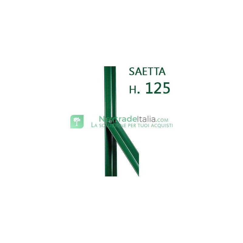 NextradeItalia Saetta Di Sostegno A L H 125 Cm 25x25x3,5 Mm Plastificata Per Paletti In Ferro A T Da H 150 Recinzioni Da Giardino