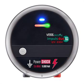 Elettrificatore da 12-230 V ""impuls duo DV120"" VOSS.farming, potente, per recinzioni lunghe