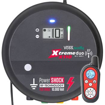 Elettrificatore Professionale VOSS.farming ""Xtreme duo X110 RF"" - 11J con telecomando, 230V/12V