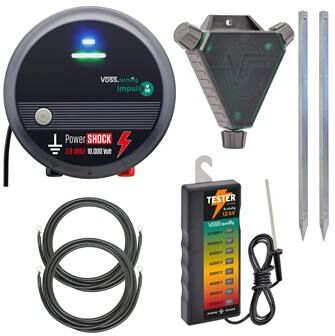 Kit VOSS.farming: Elettrificatore 230 V + tester per recinto + accessori