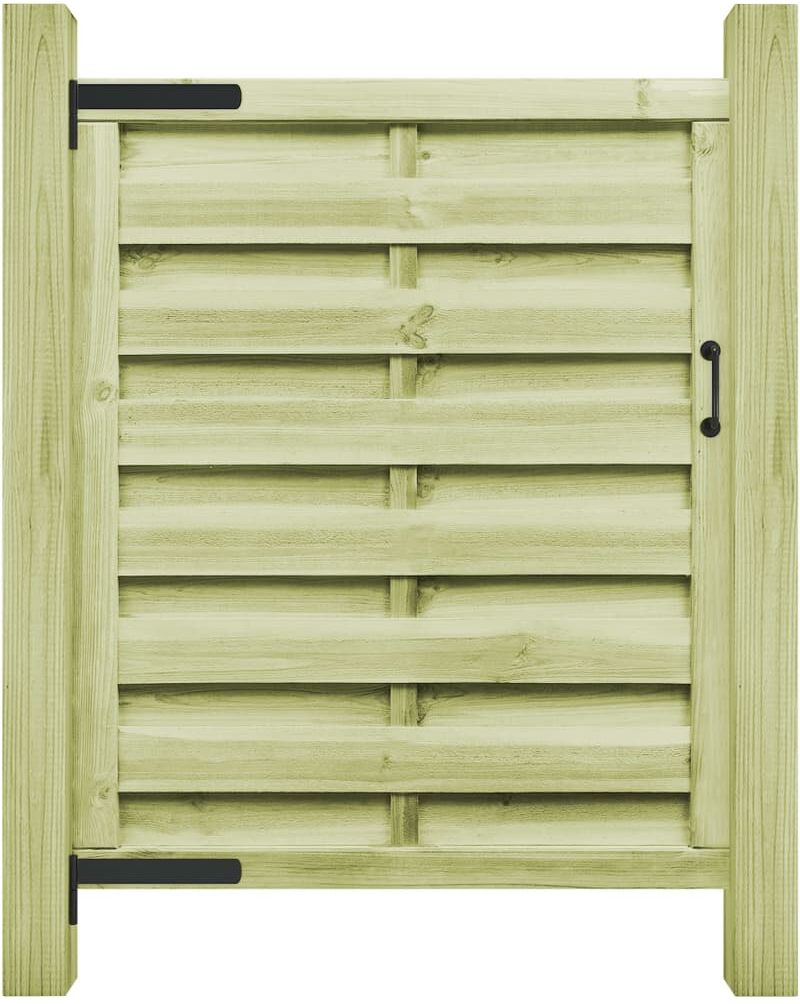 vidaXL Cancello da Giardino Legno di Pino Impregnato 100x125 cm Verde