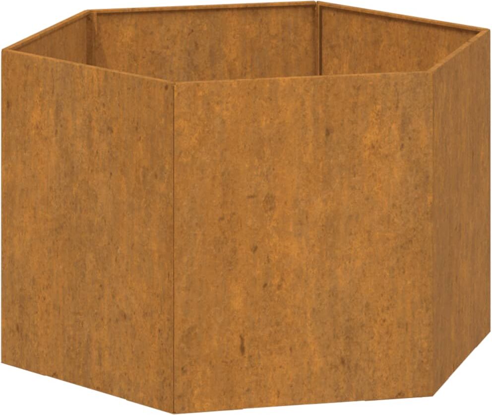 vidaXL Fioriera Ruggine 60x60x45 cm Acciaio Corten