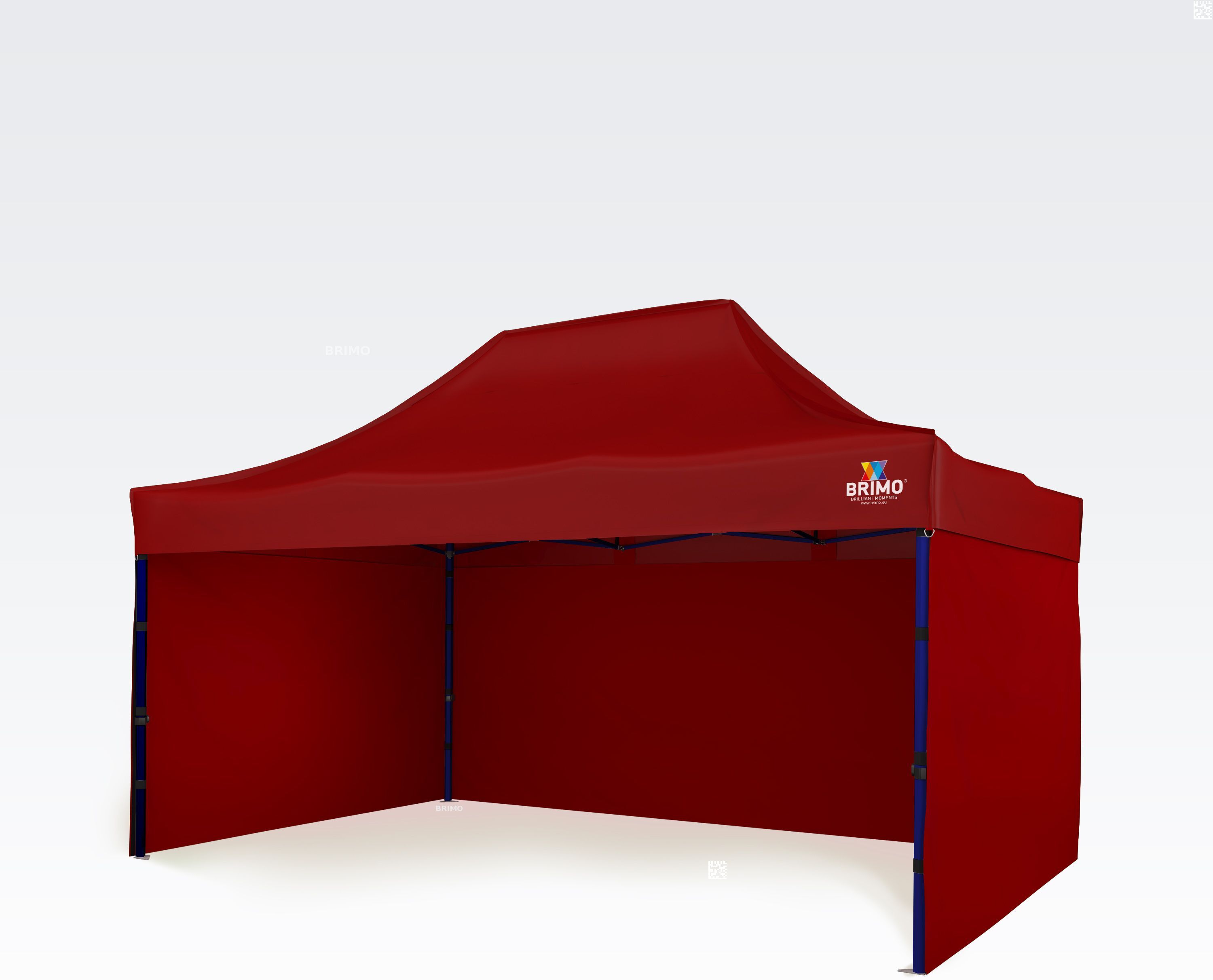 BRIMO Gazebo pieghevole 3x4,5m Gratis: 3pz pareti piene, 8 picchetti e copertura protettiva + Garanzia di 5 anni!