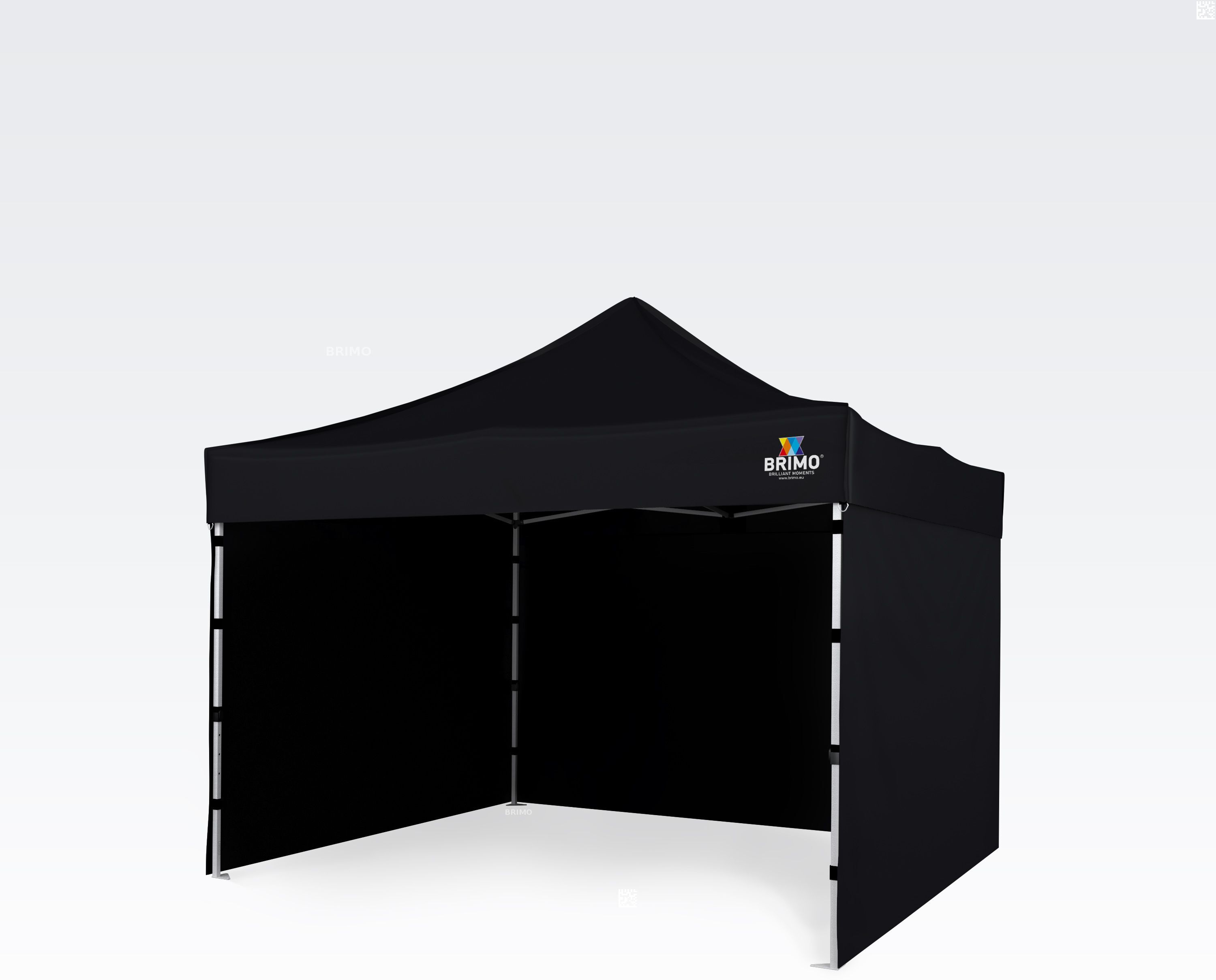 BRIMO Gazebo pieghevole 3x3m Gratis: 3pz pareti piene, 8 picchetti e copertura protettiva + Garanzia di 5 anni!