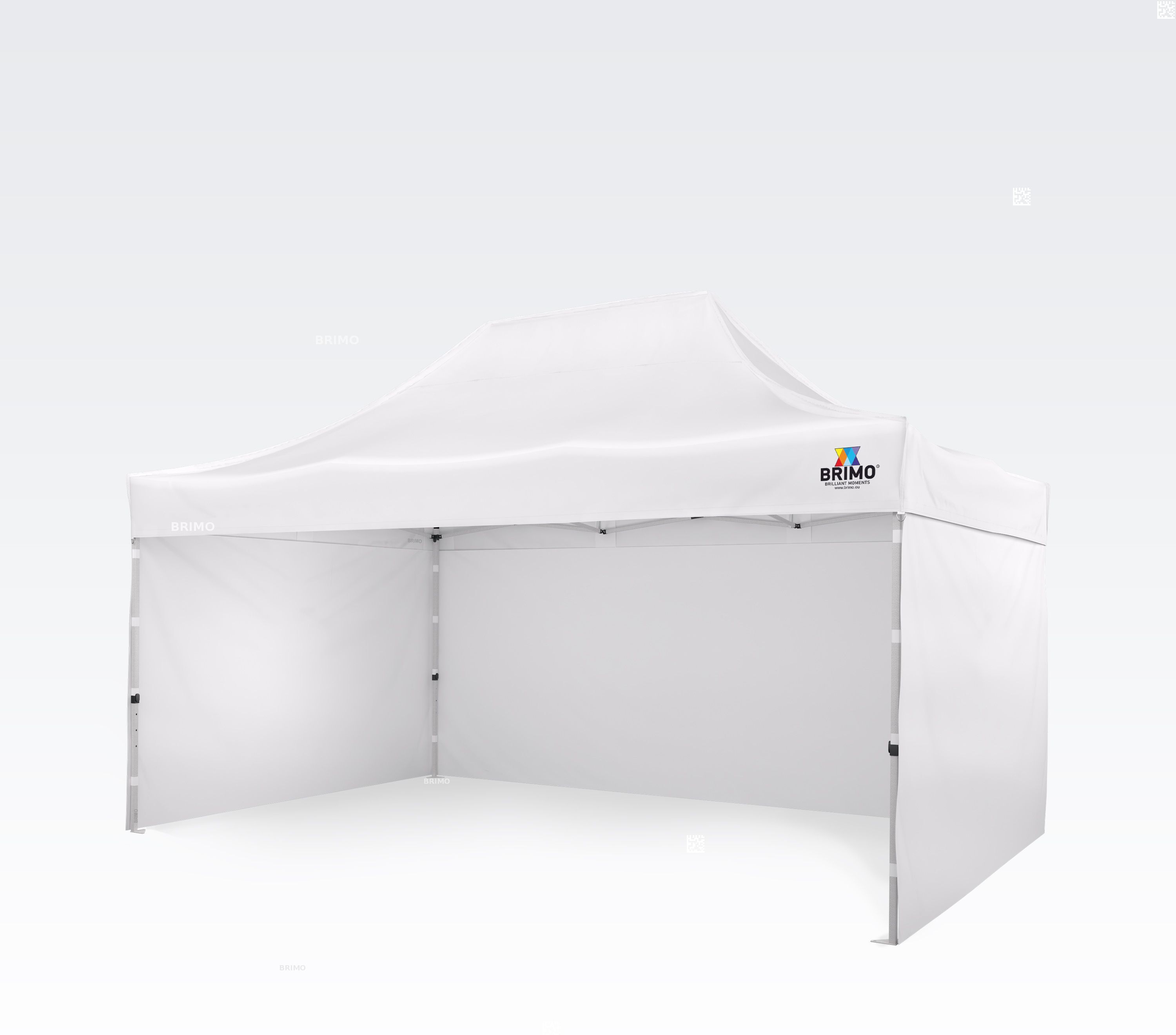 BRIMO Gazebo da giardino 3x4,5m Gratis: 3pz pareti piene, 8 picchetti e copertura protettiva + Garanzia di 5 anni!