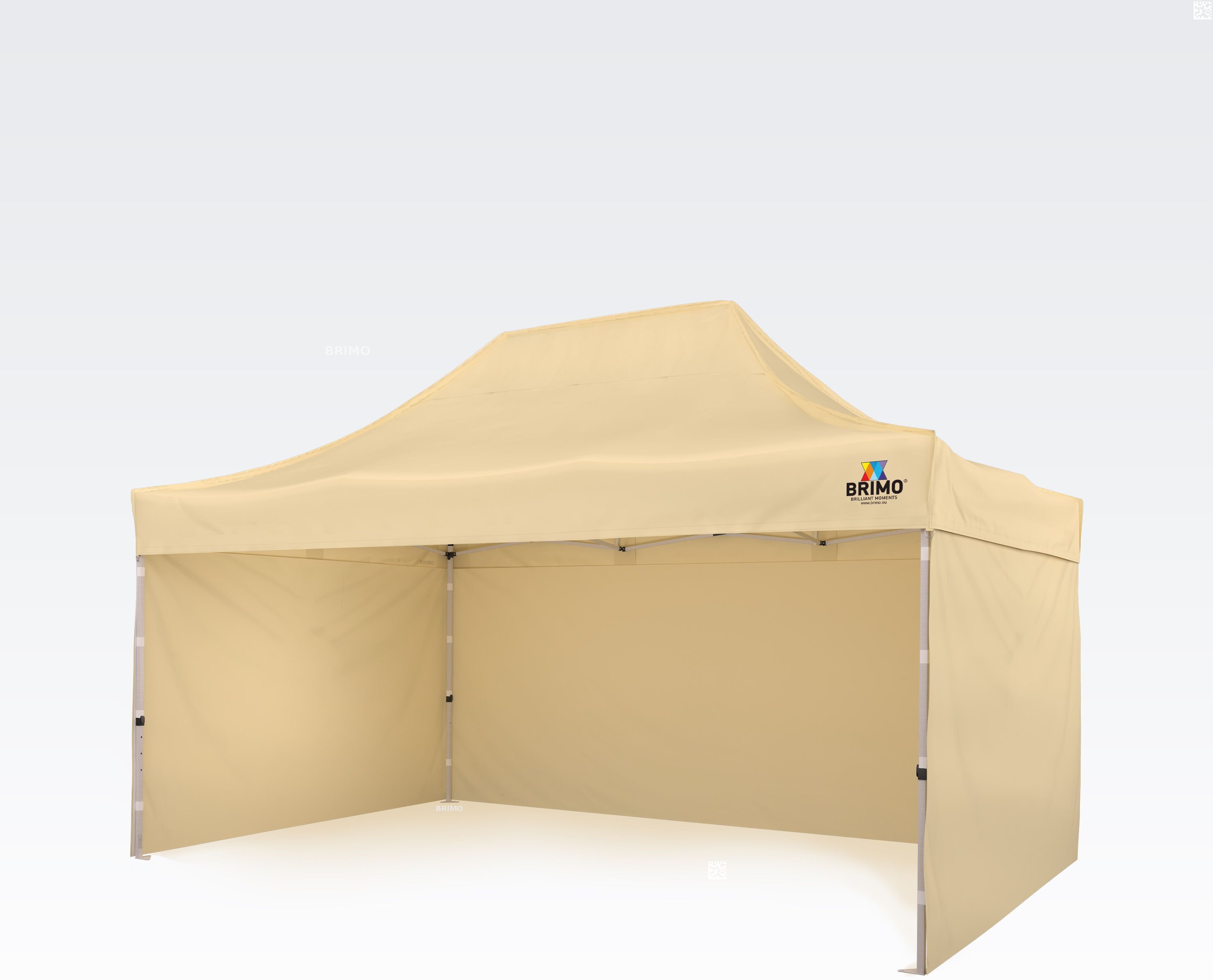 BRIMO Gazebo 3x4,5m Gratis: 3pz pareti piene, 8 picchetti e copertura protettiva + Garanzia di 5 anni!