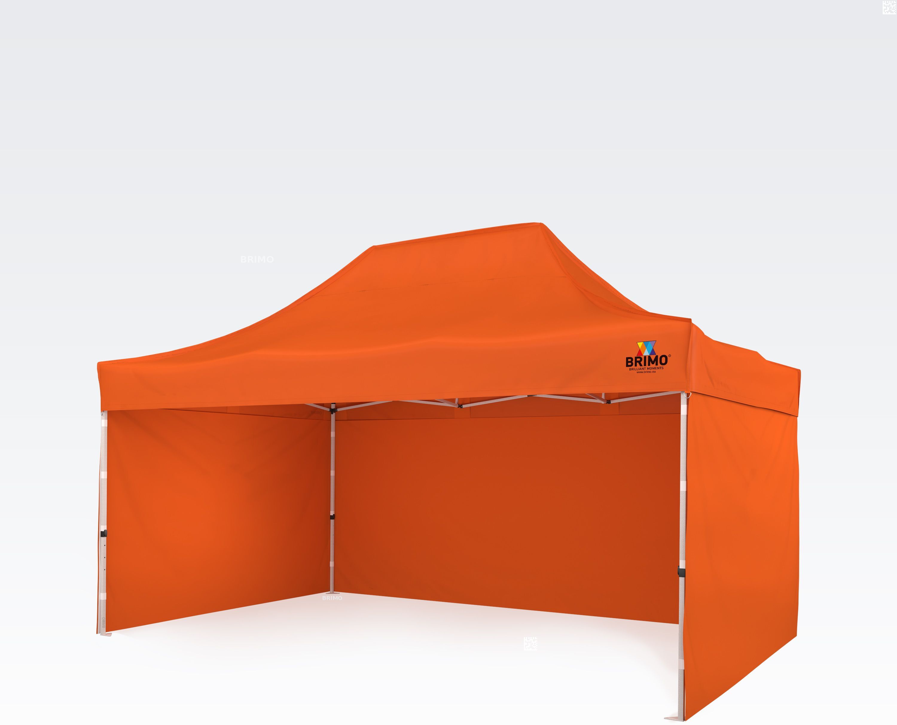 BRIMO Gazebo 3x4,5m Gratis: 3pz pareti piene, 8 picchetti e copertura protettiva + Garanzia di 5 anni!