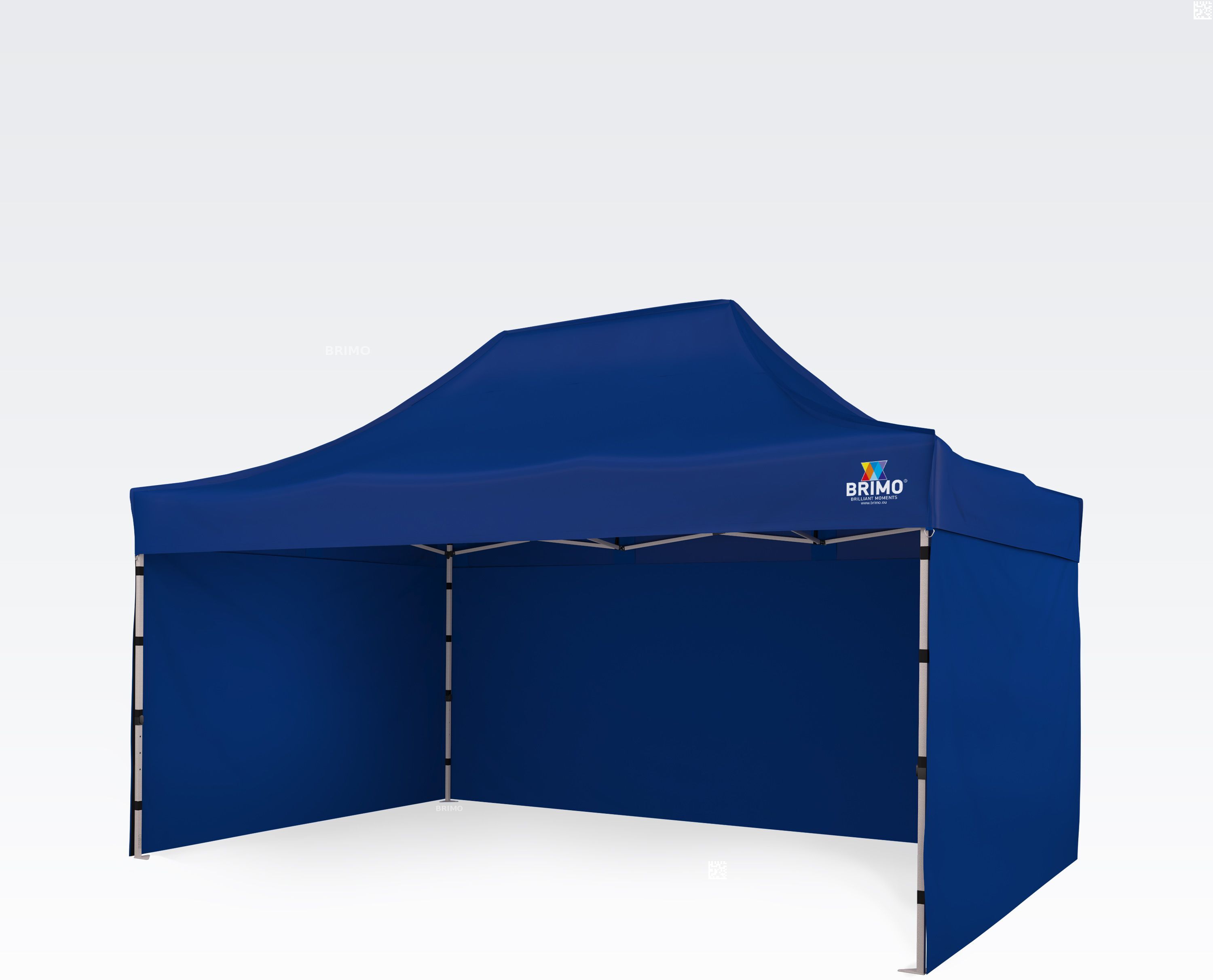 BRIMO Gazebo 3x4,5m Gratis: 3pz pareti piene, 8 picchetti e copertura protettiva + Garanzia di 5 anni!